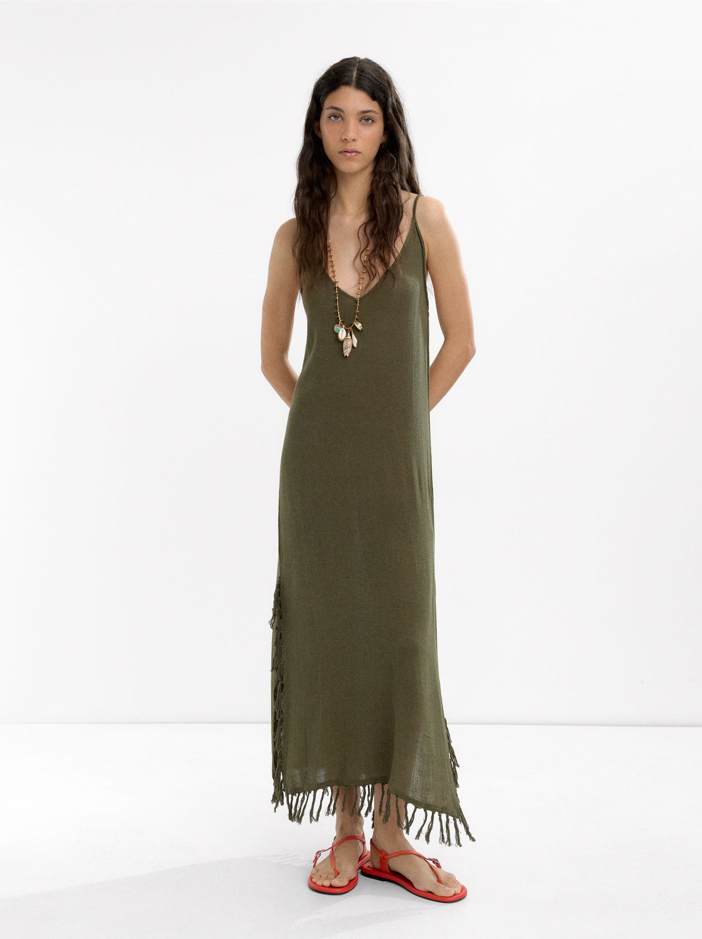 Long Dress With Linen