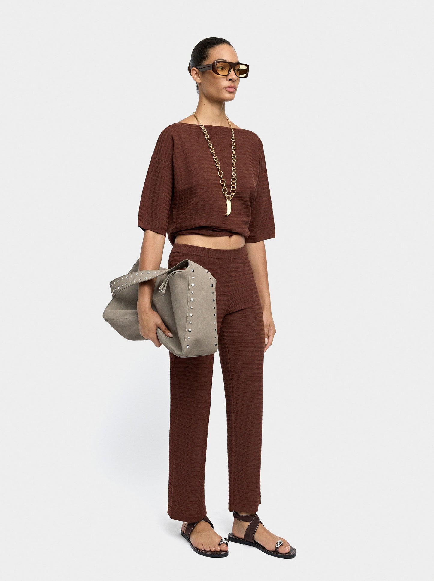Short-Sleeved Knit Top