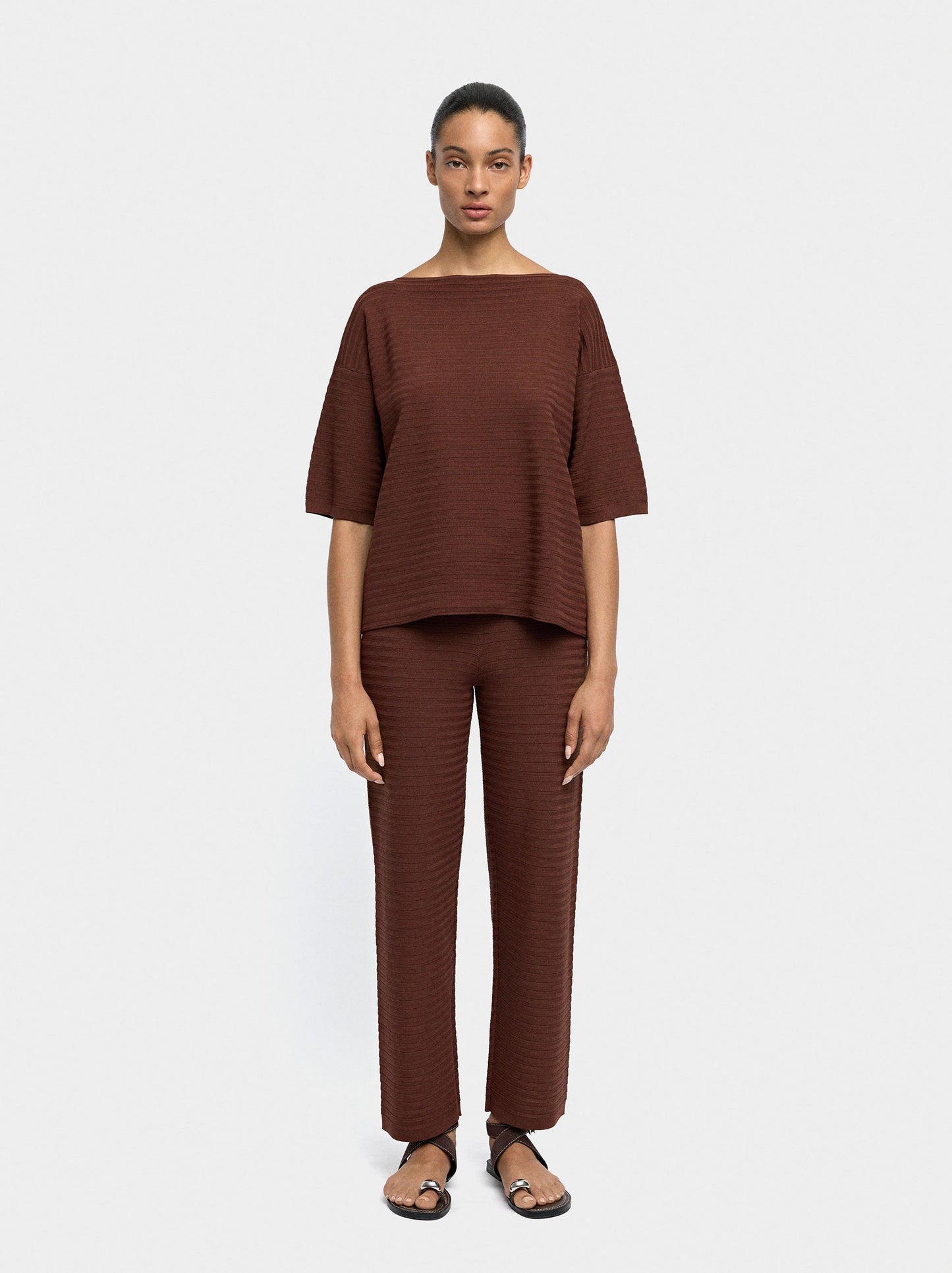 Short-Sleeved Knit Top