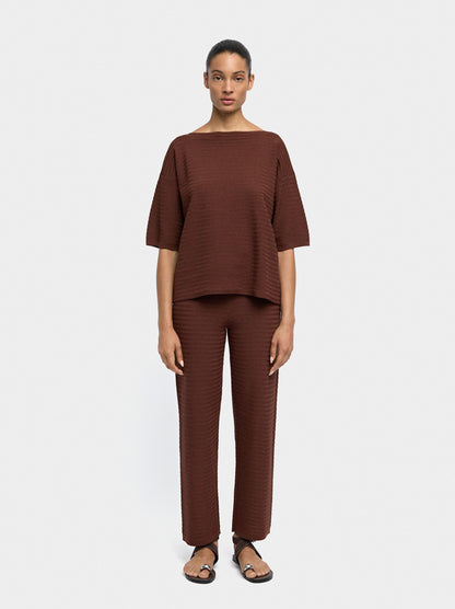 Short-Sleeved Knit Top