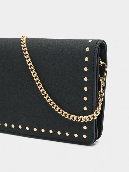 Leather-Effect Handbag With Studs