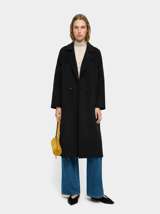 Long Coat With Wool Blend