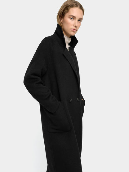 Long Coat With Wool Blend