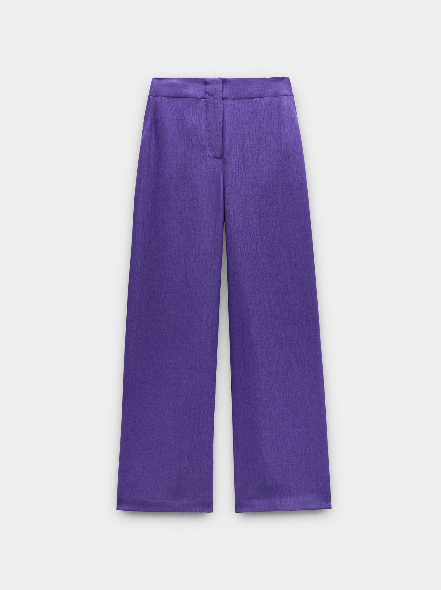 Wrinkled Effect Flowy Pants