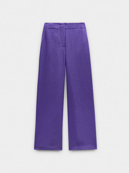 Wrinkled Effect Flowy Pants