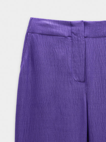 Wrinkled Effect Flowy Pants