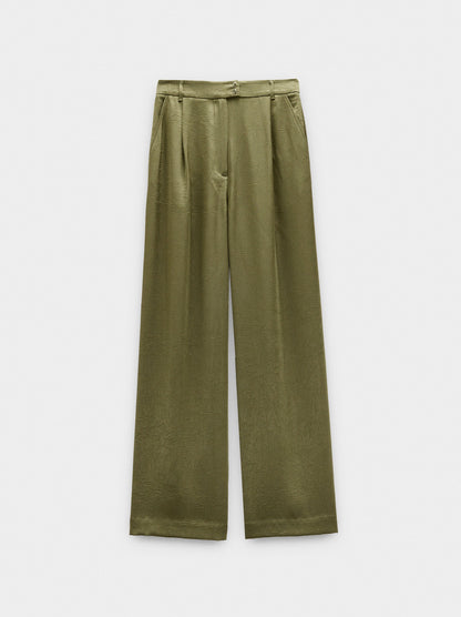 Wrinkled Effect Flowy Pants