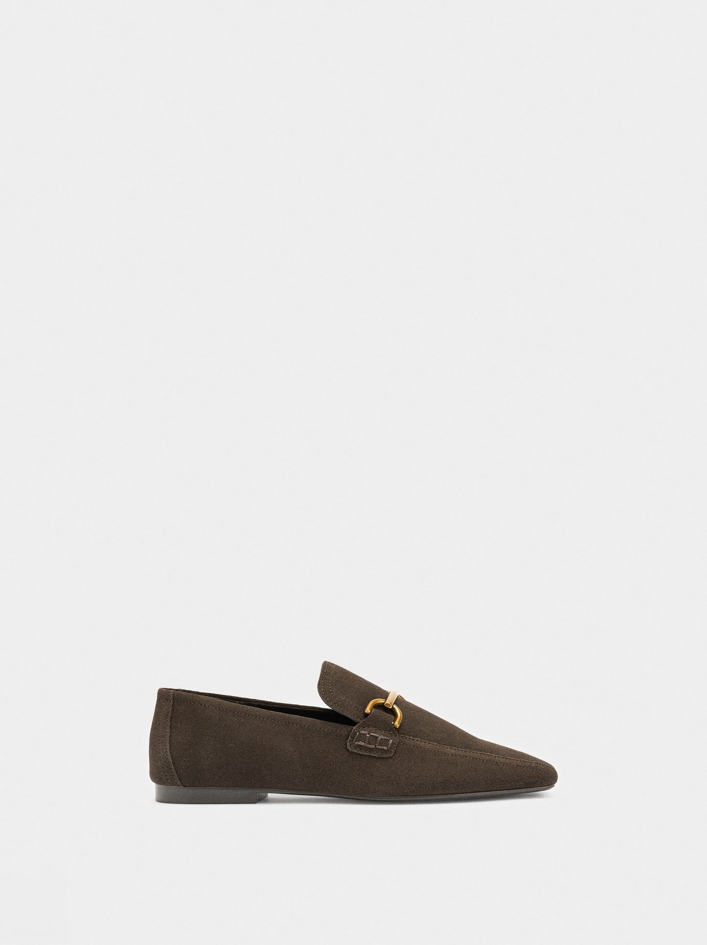Leather Moccasins With Metallic Detail