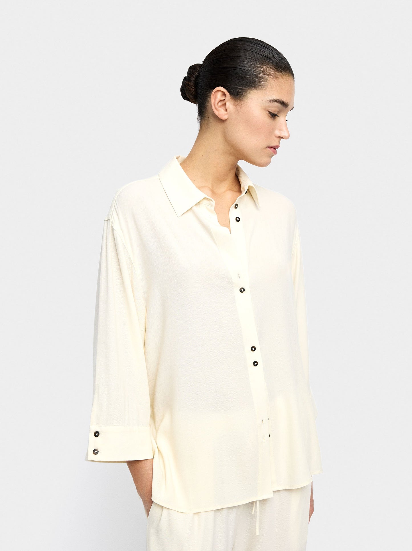 Lyocell Shirt With Double Buttons