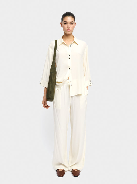 Trousers Of Lyocell With Elastic Waist
