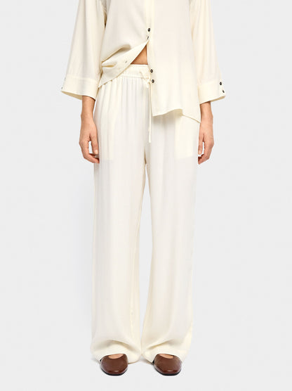 Trousers Of Lyocell With Elastic Waist