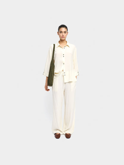 Trousers Of Lyocell With Elastic Waist