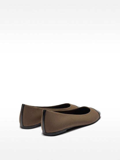 Ballet Flats With Bicolor Fabric