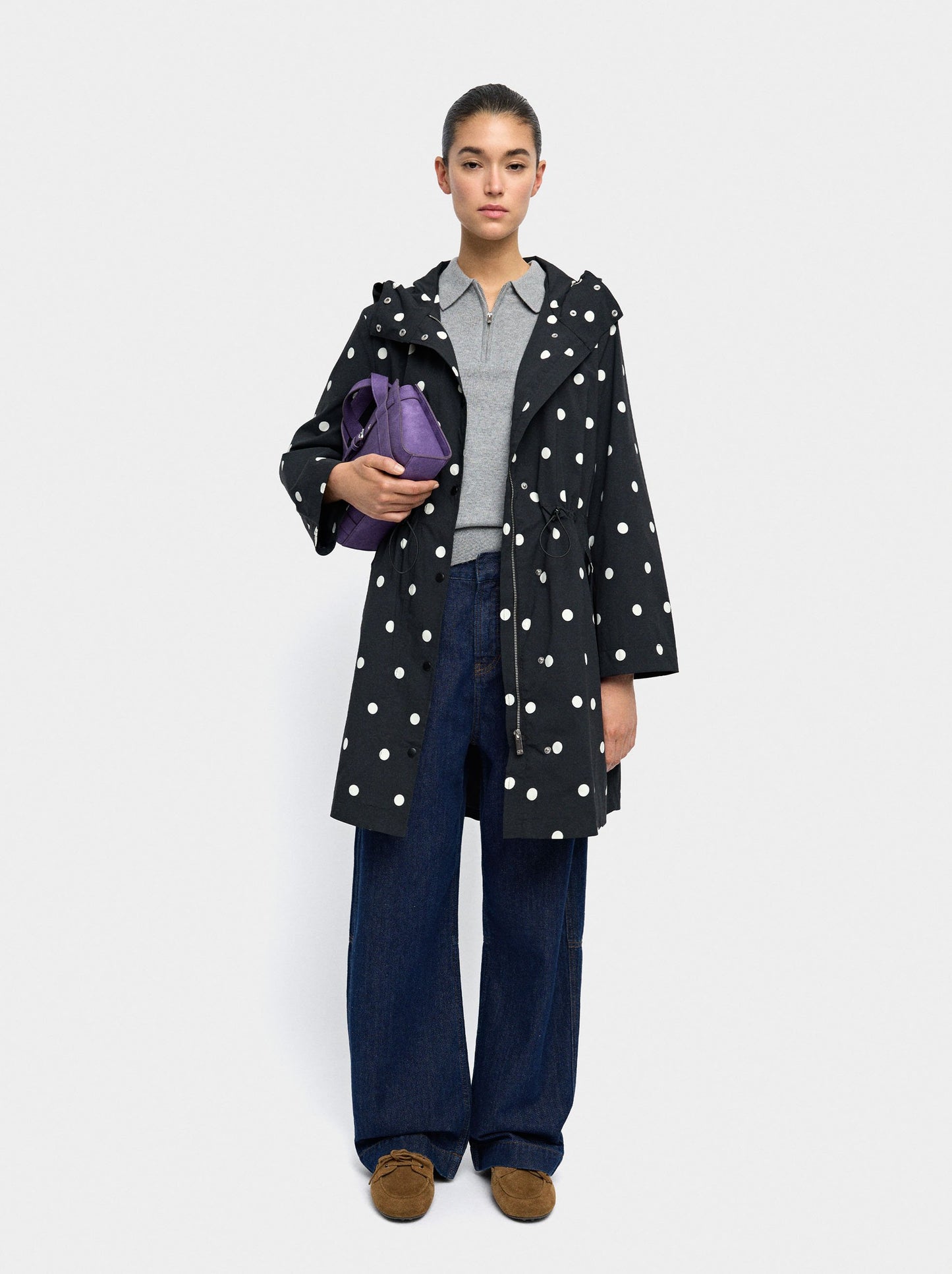 Polka Dot Parka With Hood