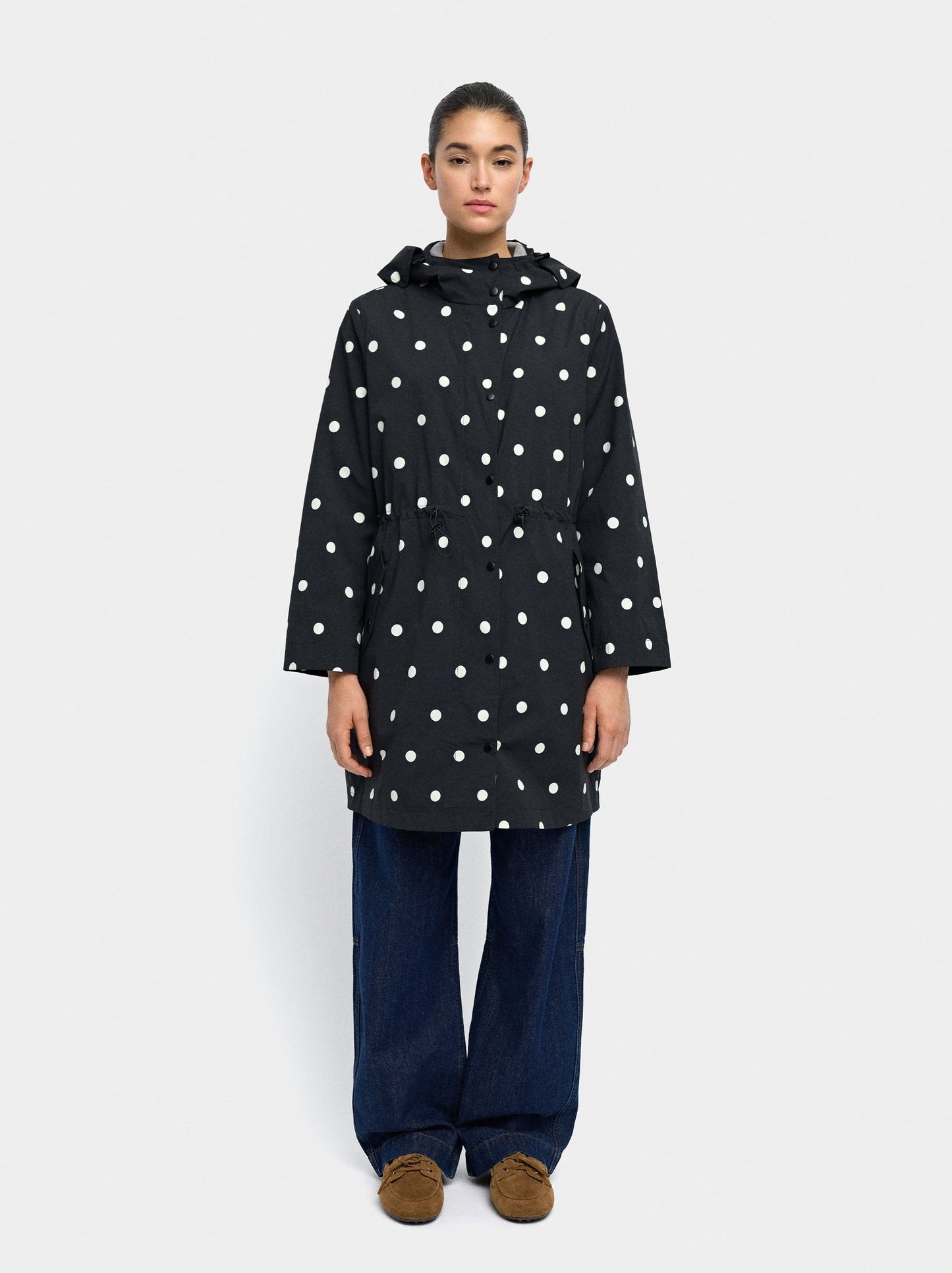 Polka Dot Parka With Hood