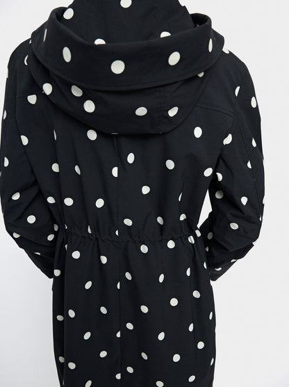 Polka Dot Parka With Hood