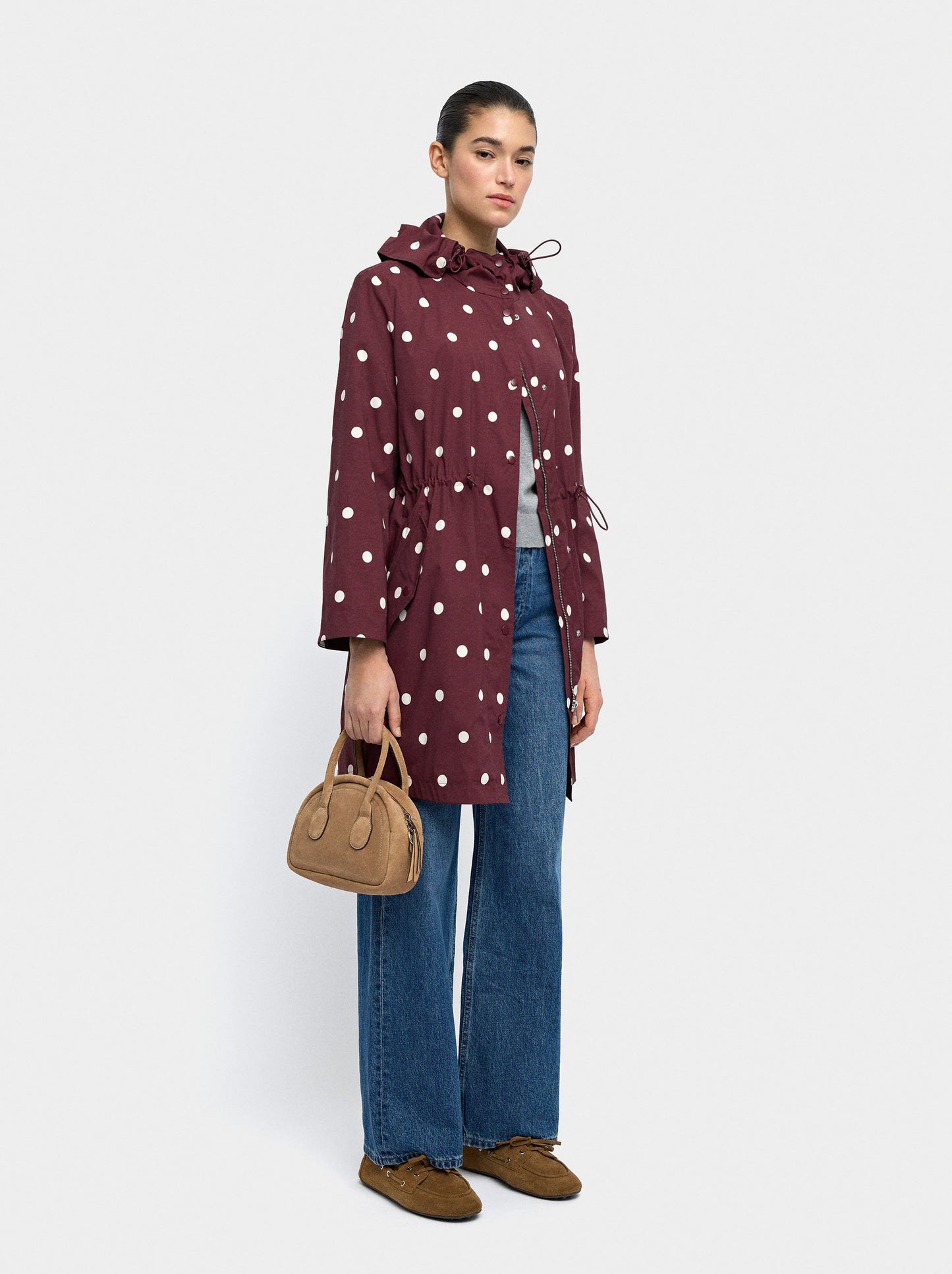 Polka Dot Parka With Hood