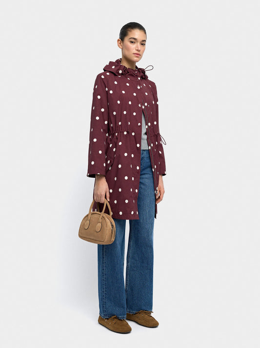 Polka Dot Parka With Hood