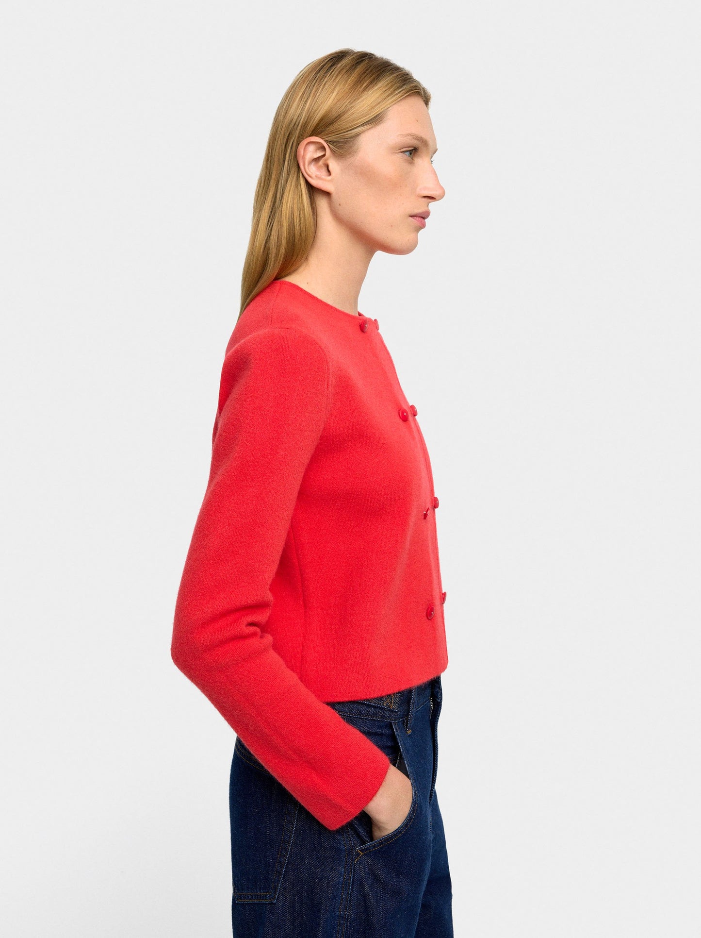 Knit Cardigan With Double Buttons
