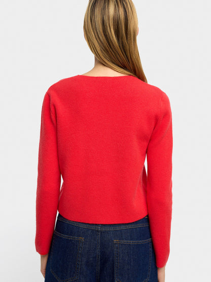 Knit Cardigan With Double Buttons