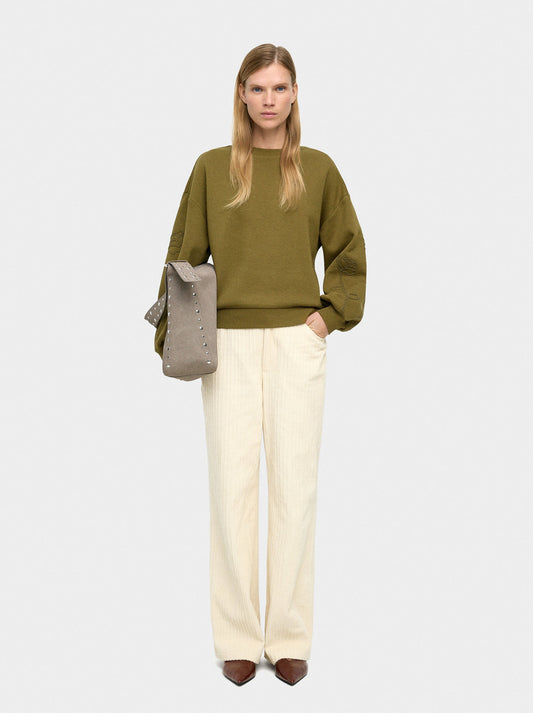 Cotton Sweatshirt With Flower