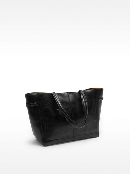Crackle-Effect Shopper Bag