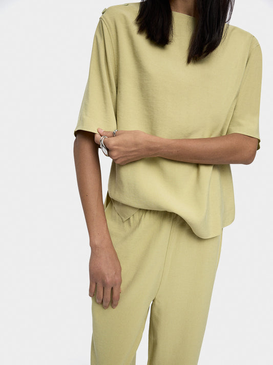 T-Shirt With Button Detail