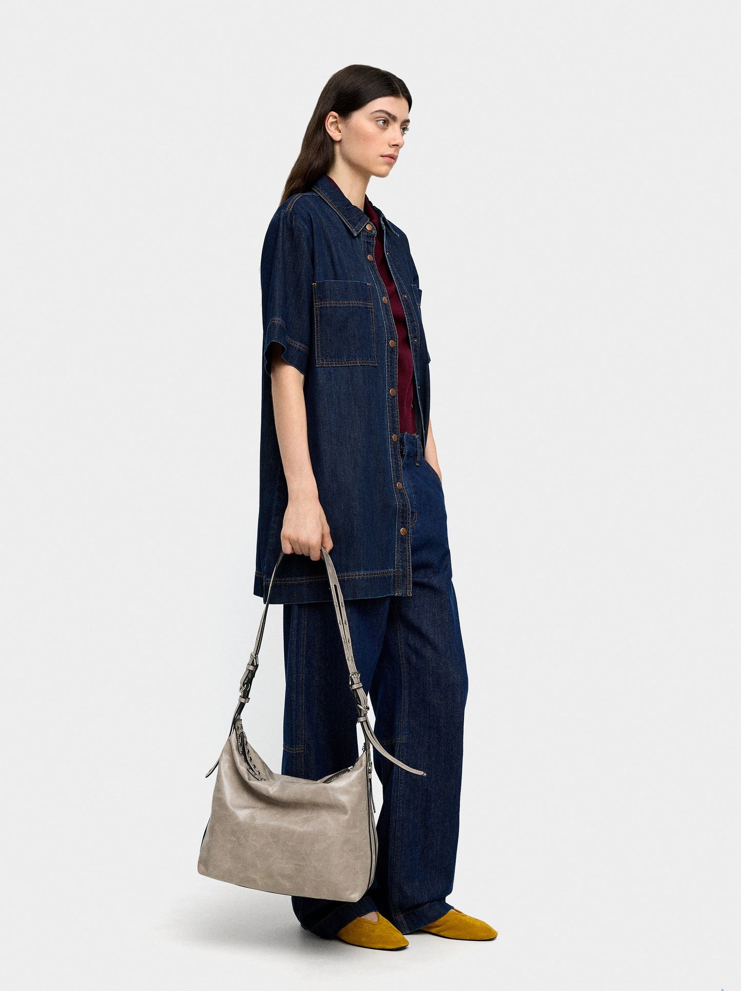 Denim Dress With 100% Cotton