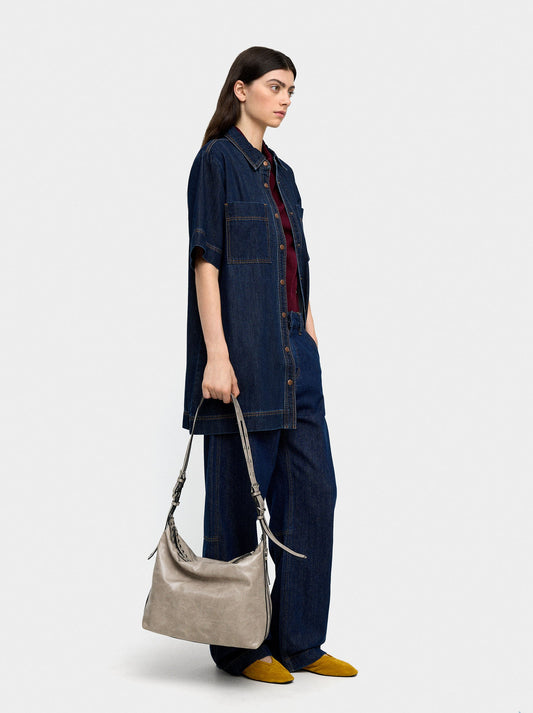 Denim Dress With 100% Cotton