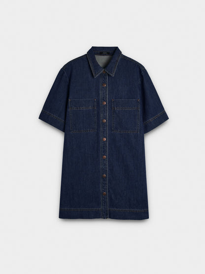 Denim Dress With 100% Cotton