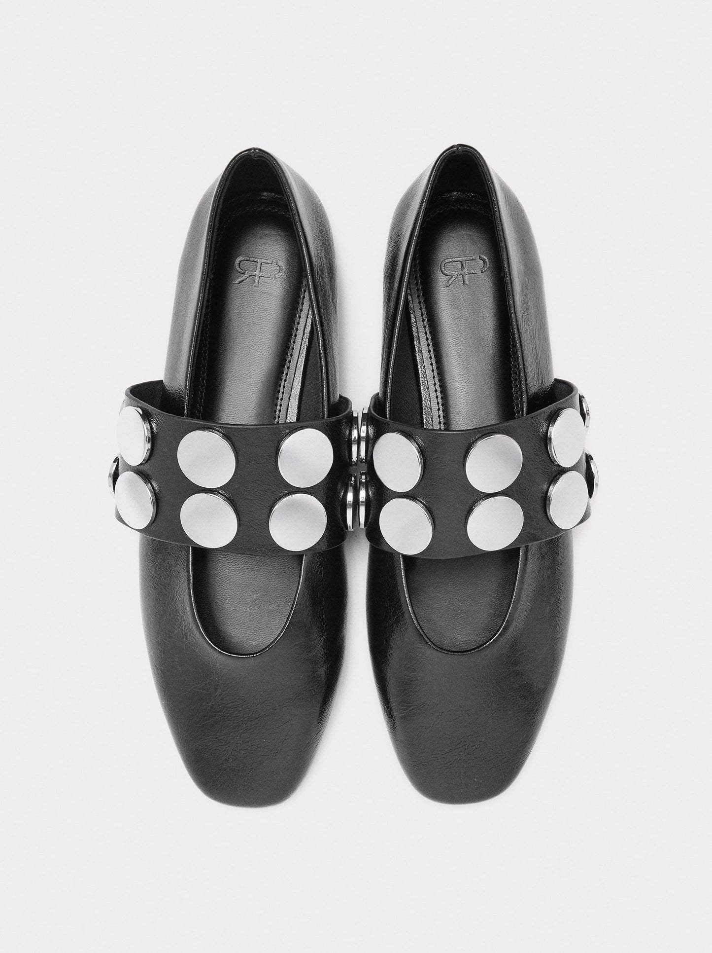 Ballet Flats With Strap And Studs