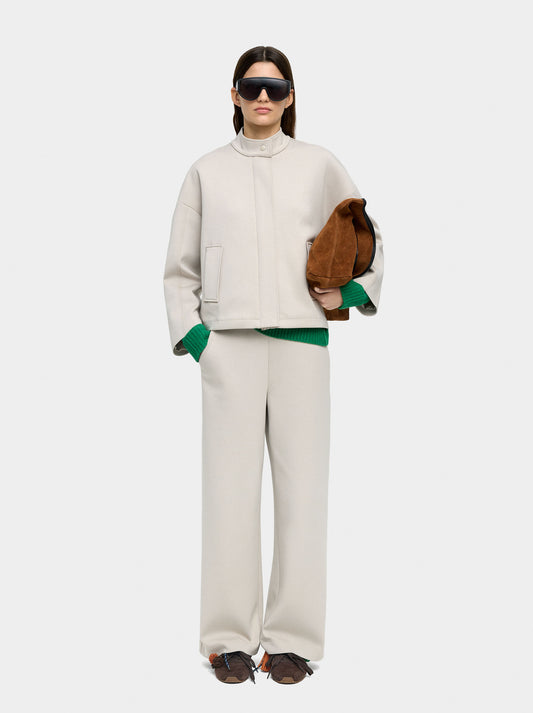 Elastic Waist Trousers With Pockets