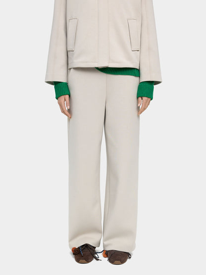 Elastic Waist Trousers With Pockets
