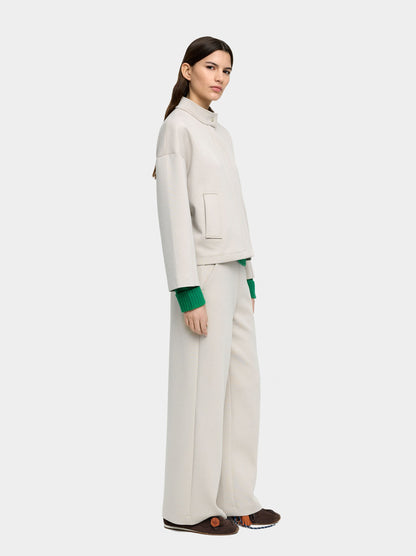Elastic Waist Trousers With Pockets