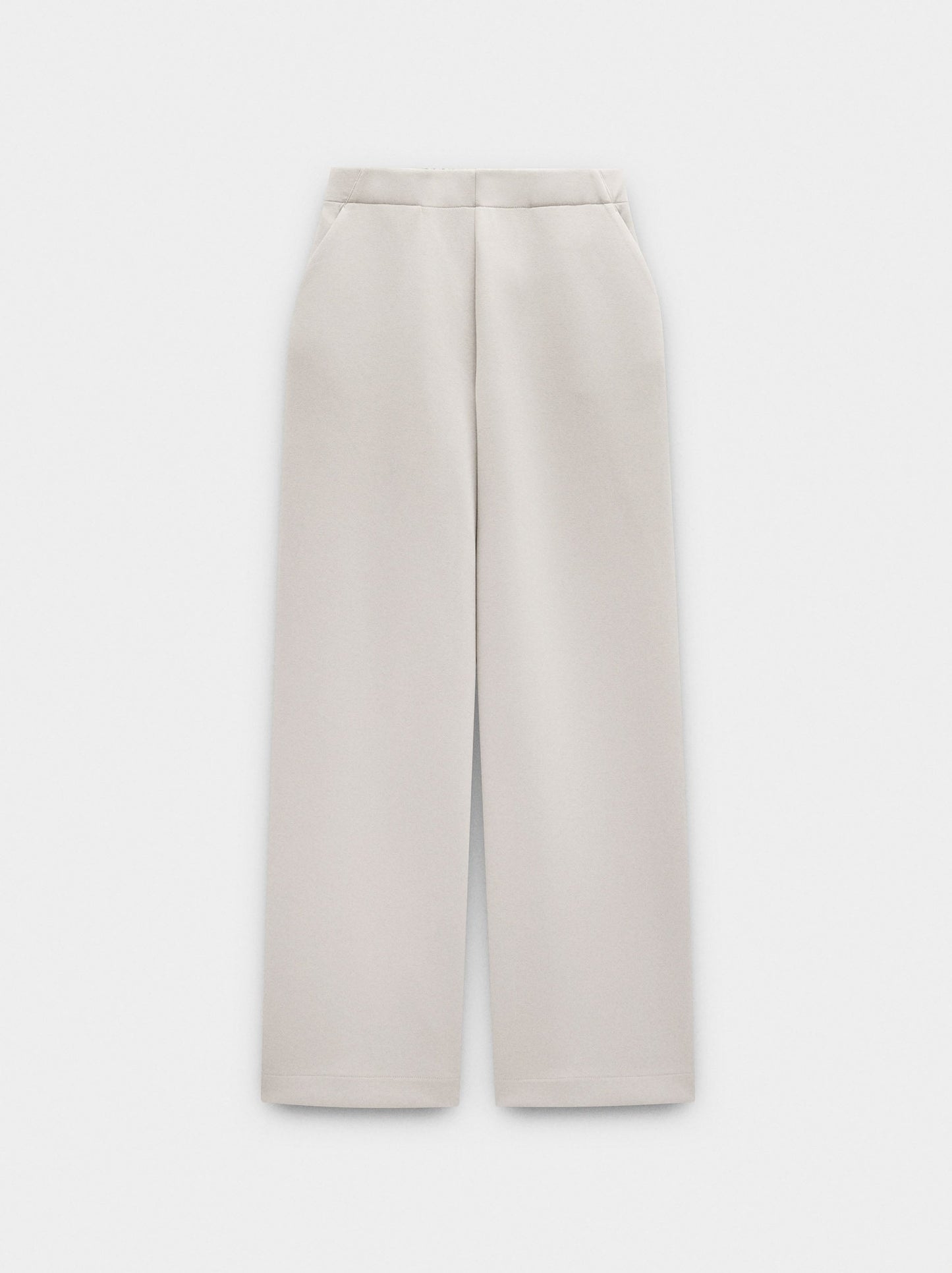 Elastic Waist Trousers With Pockets