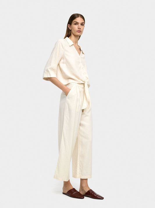 Linen-Blend Shirt