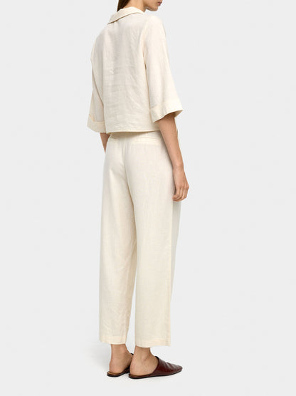 Linen-Blend Trousers
