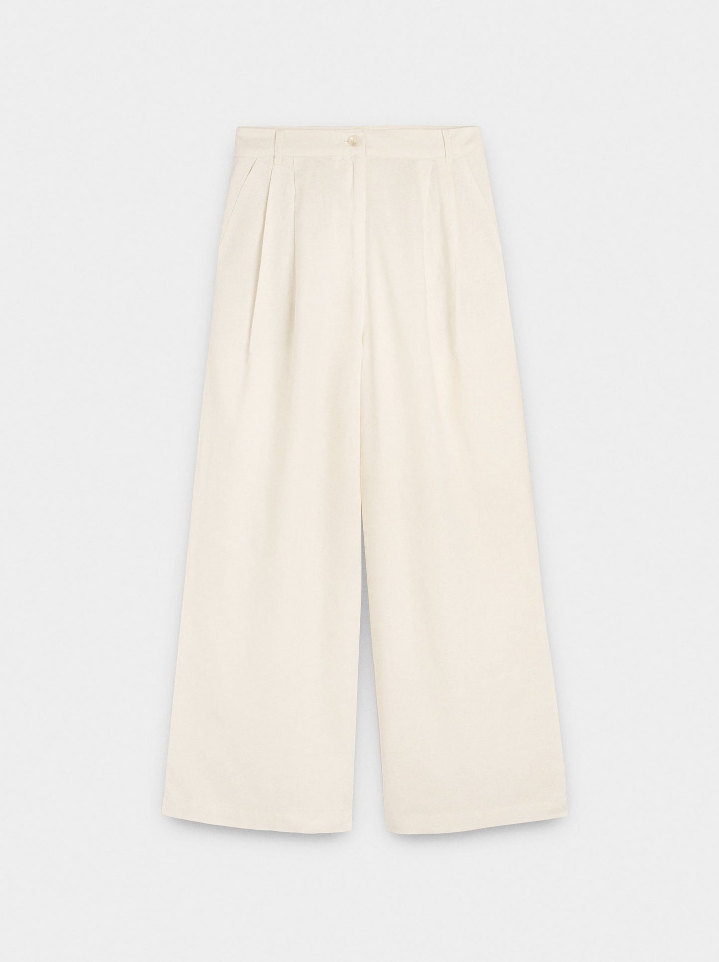 Linen-Blend Trousers