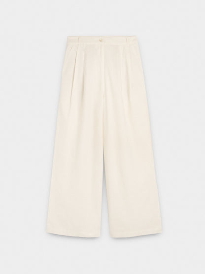 Linen-Blend Trousers