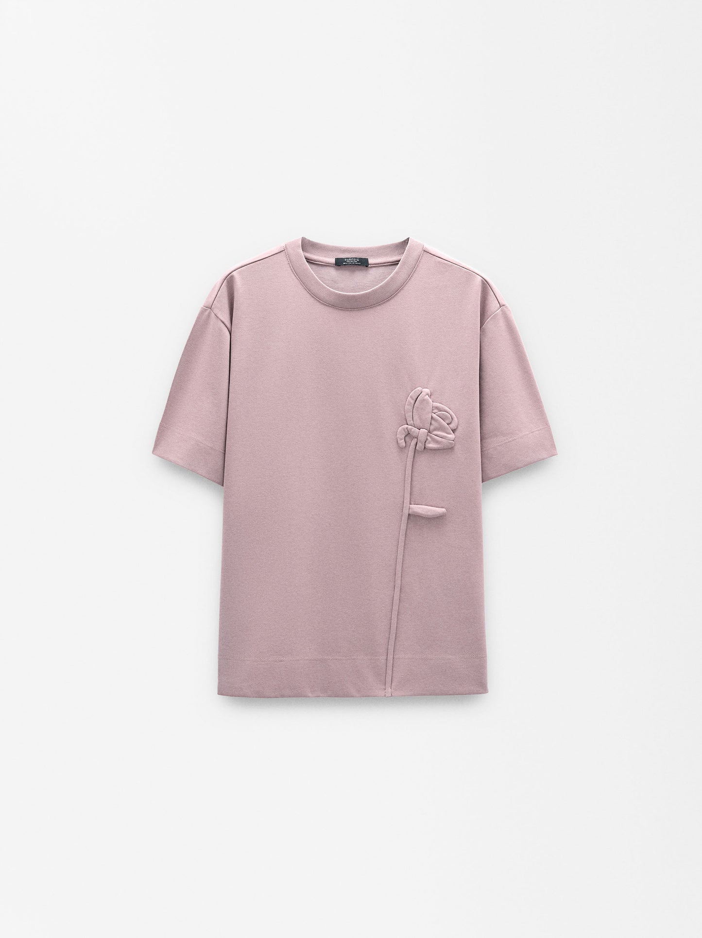 Cotton T-Shirt With Flower