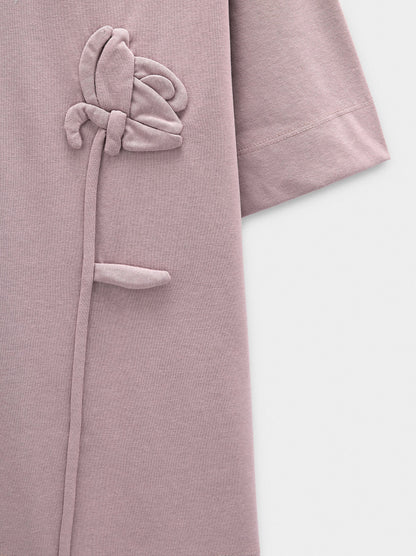 Cotton T-Shirt With Flower