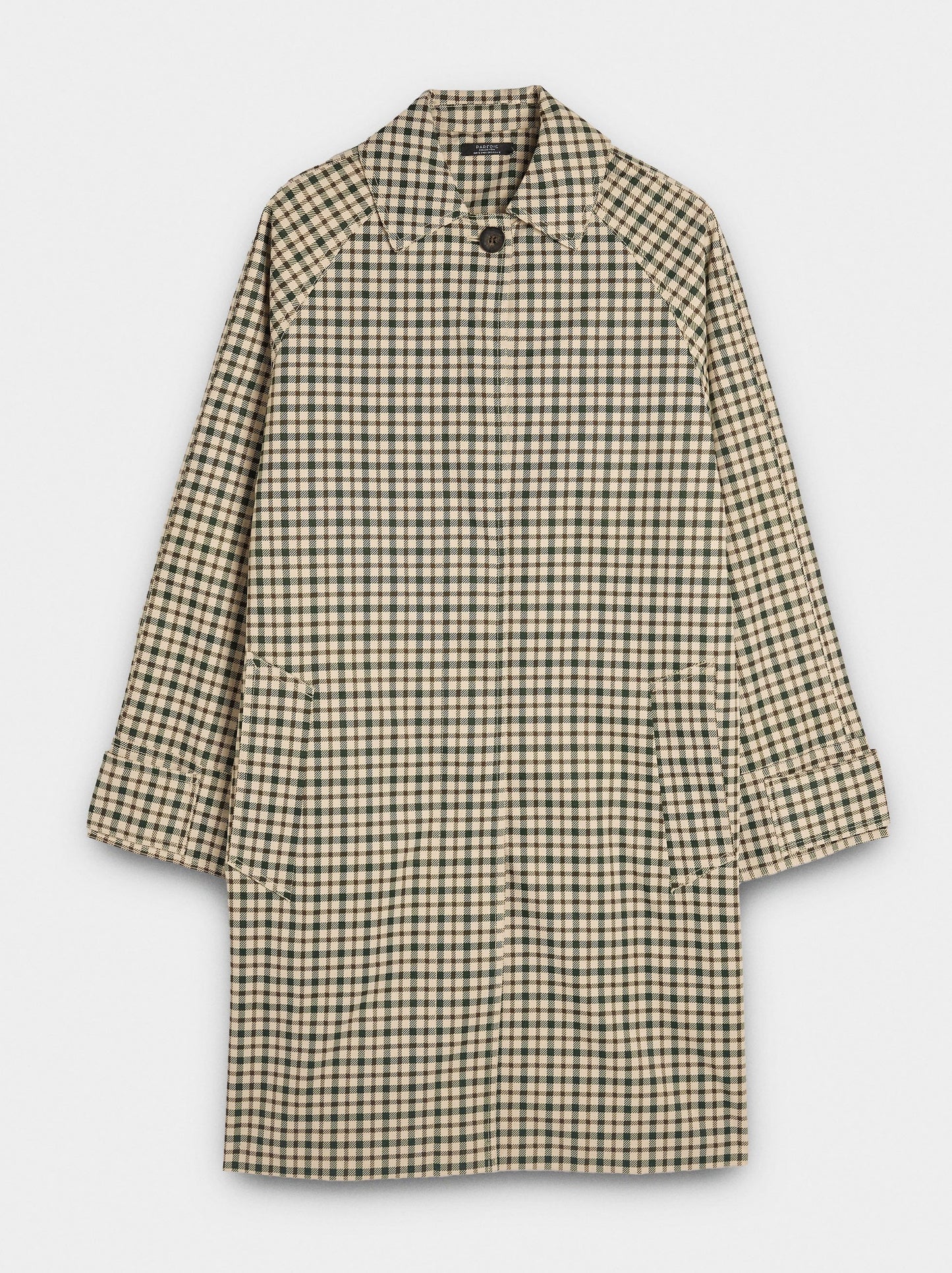 Parka With Printed Check Pattern
