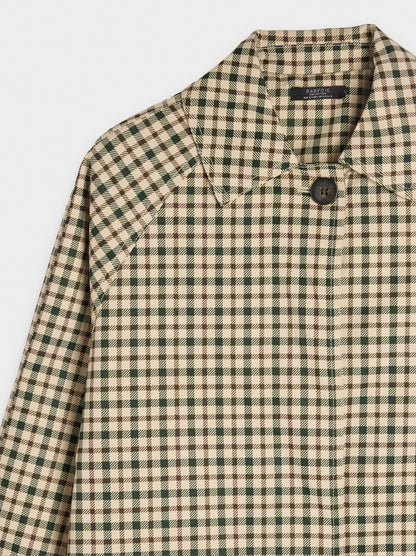 Parka With Printed Check Pattern