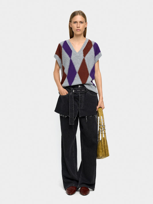 Argyle Knit Vest