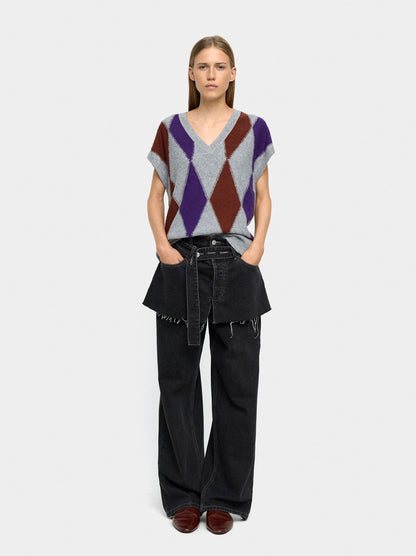 Argyle Knit Vest