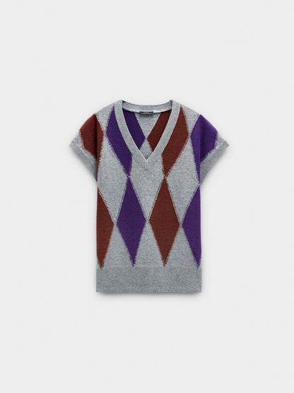 Argyle Knit Vest