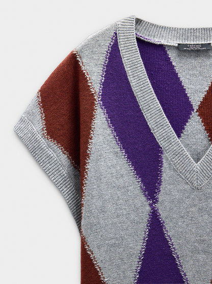 Argyle Knit Vest