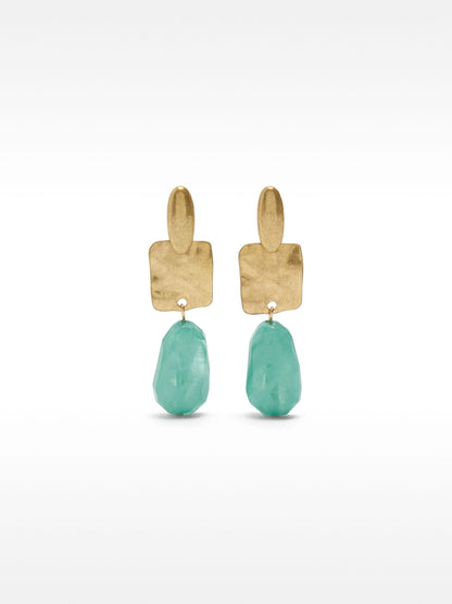 Long Earrings With Stone Effect