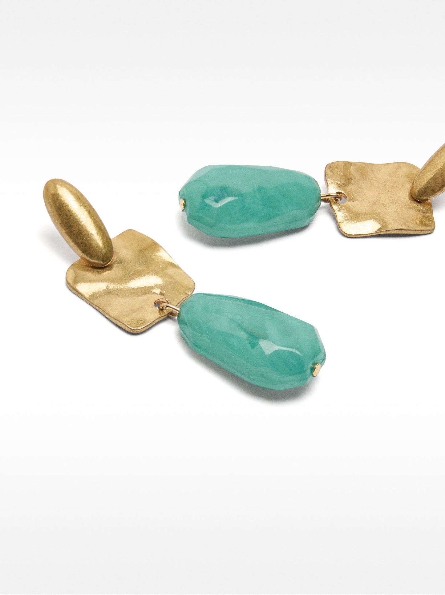 Long Earrings With Stone Effect