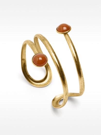 Spiral Bracelet With Round Details